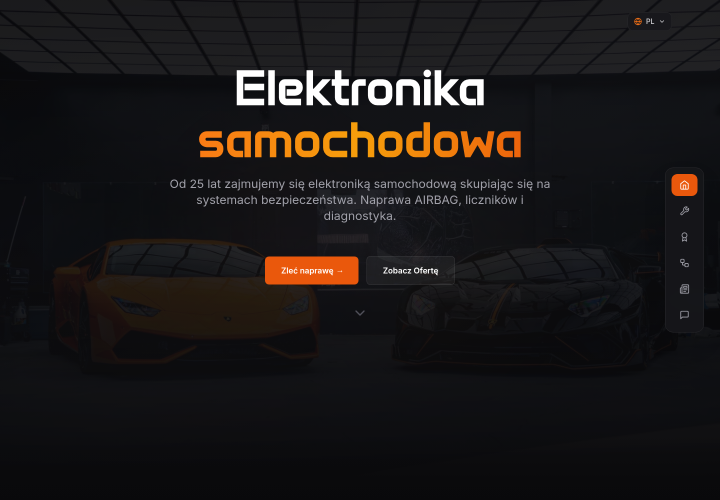 Zrzut działającej strony PTZ-MOD